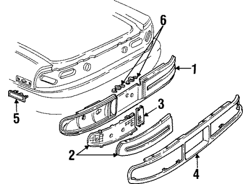 1995 Buick Park Avenue Tail Lamps Diagram 2 - Thumbnail