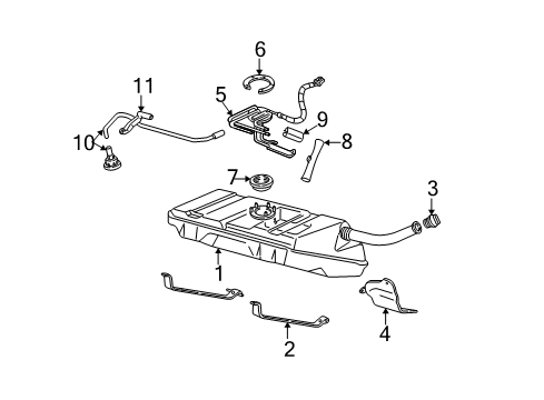 1998 Chevy Camaro Cap Asm,Fuel Tank Filler Diagram for 19153383