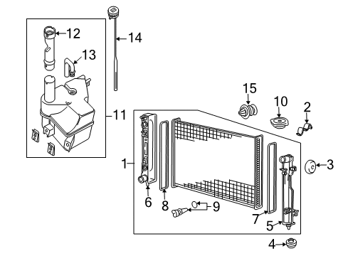 2005 Pontiac GTO Coolant Recovery Reservoir Pipe Diagram for 92101622