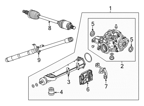 2021 Chevy Equinox Axle & Differential - Rear Diagram