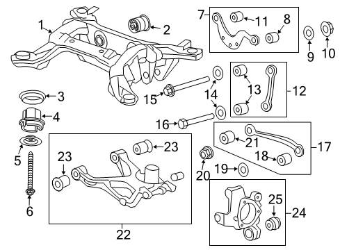 2017 Chevy Traverse Rear Suspension, Control Arm Diagram 4 - Thumbnail