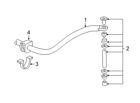 2003 Chevy Suburban 1500 Front Suspension, Control Arm Diagram 2 - Thumbnail