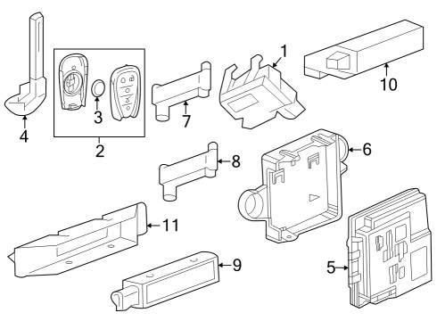 2024 Chevy Trax Keyless Entry Components Diagram