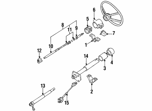 1993 Chevy Blazer Lever Kit,Manual Transmission Control (Includes Lever,Boot,Instrument Sht) Diagram for 12376615