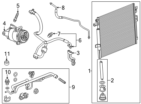 2016 Chevy Colorado A/C Condenser, Compressor & Lines Diagram 2 - Thumbnail