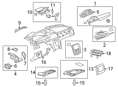 2009 Buick Enclave Grille Assembly, Side Window Defogger Outlet (L/H) *Dark Titanium Diagram for 25836601