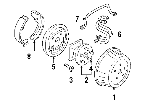 2004 Oldsmobile Silhouette Brake Components Diagram