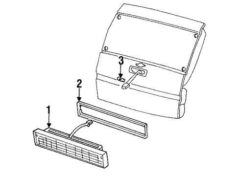 1995 Pontiac Trans Sport High Mount Lamps Diagram