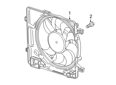 2021 Chevy Spark Cooling System, Radiator, Water Pump, Cooling Fan Diagram 1 - Thumbnail