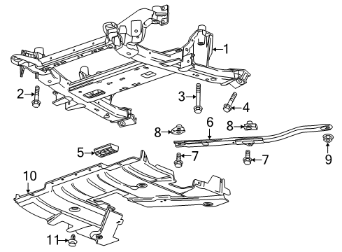 2014 Cadillac ATS Suspension Mounting - Front Diagram 1 - Thumbnail