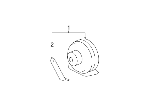 2012 GMC Sierra 2500 HD Horn Diagram 1 - Thumbnail