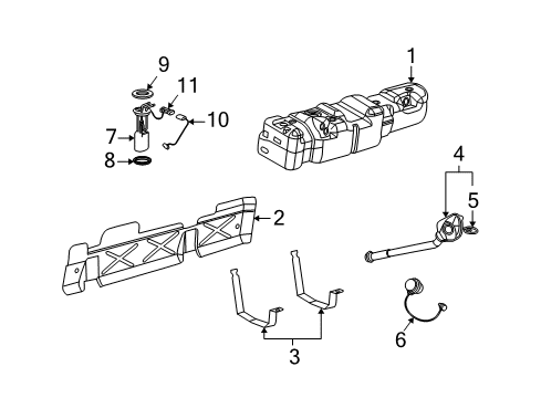 2009 Chevy Express 1500 Fuel System Components Diagram