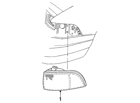 1991 Oldsmobile Custom Cruiser Side Marker & Signal Lamps Diagram