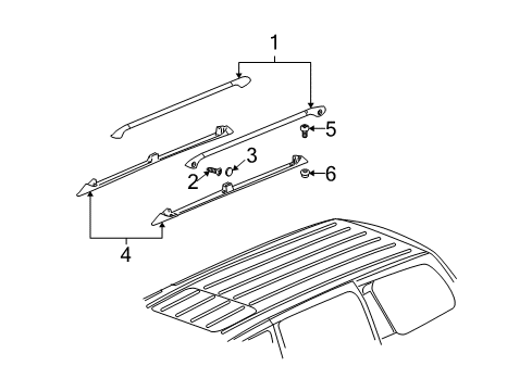 2006 Chevy Uplander Luggage Carrier Diagram 3 - Thumbnail