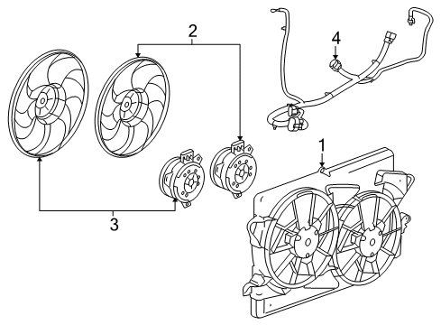 2015 Cadillac XTS Cooling System, Radiator, Water Pump, Cooling Fan Diagram 4 - Thumbnail