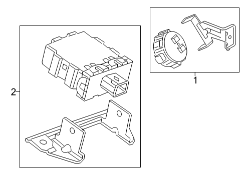 2015 Chevy Spark EV Pedestrian Sound Alert Module Assembly Diagram for 95322818