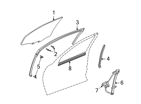 2007 Chevy Monte Carlo Front Door, Body Diagram 1 - Thumbnail