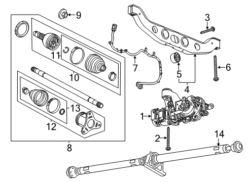 2019 Chevy Trax Axle & Differential - Rear Diagram