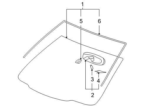 2013 Chevy Impala Windshield Glass Diagram