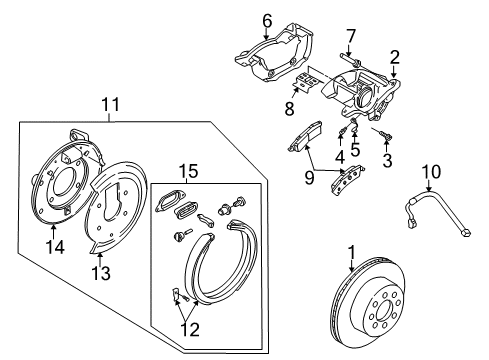 2006 Chevy Trailblazer EXT Brake Components, Brakes Diagram