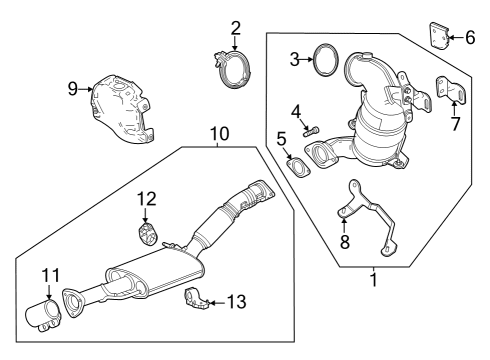 2024 Chevy Trax MUFFLER ASM-EXH FRT (W/ EXH PIPE) Diagram for 42817961