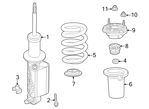 2022 Chevy Silverado 1500 Struts & Components  Diagram 5 - Thumbnail