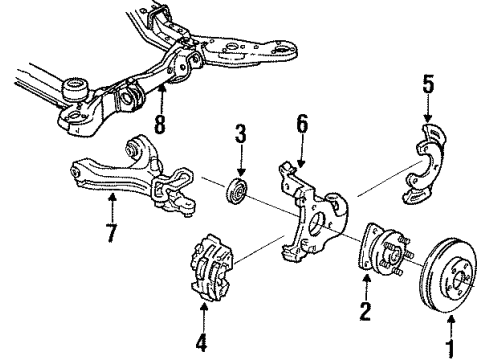 1996 Oldsmobile 98 Front Brakes Diagram