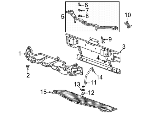 2021 Chevy Corvette BAR ASM-F/END UPR TIE Diagram for 85592736