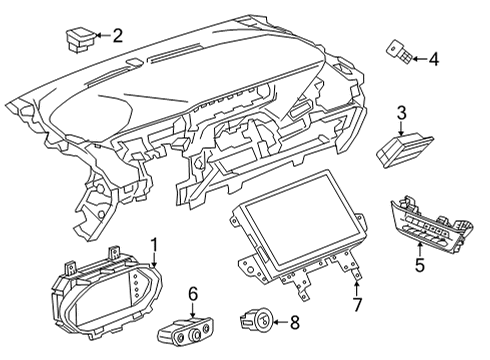 2022 Chevy Bolt EV Cluster Assembly, Inst Diagram for 42788607