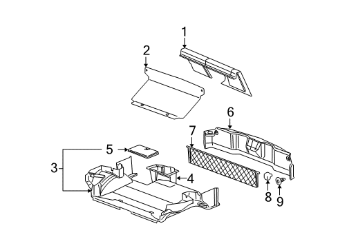 2011 Chevy Corvette Interior Trim - Rear Body Diagram 1 - Thumbnail