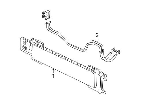 2004 Saturn Vue Transmission Auxiliary Fluid Cooler Pipe Assembly Diagram for 15842512