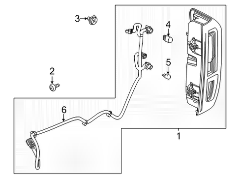 2021 GMC Sierra 3500 HD Tail Lamps Diagram 2 - Thumbnail