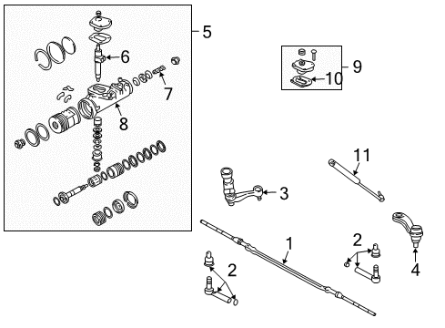 2002 GMC Sierra 3500 Absorber,Steering Linkage Shock Diagram for 15059138