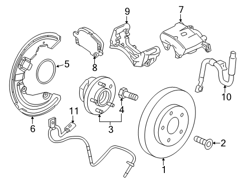 2017 Cadillac ATS Piston Kit, Front Brake Caliper Diagram for 25940445