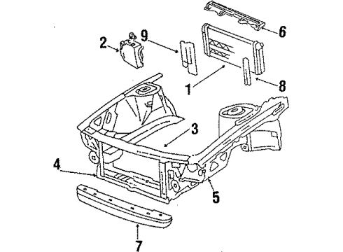 1985 Buick Electra Cushion Assembly, Body Bolt Upper *Green&Yellow Diagram for 348080