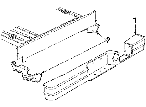 1990 Chevy P30 Bar Assembly, Rear Bumper Imp Diagram for 465792