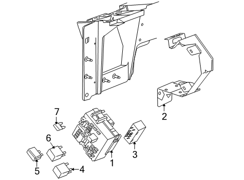 2003 Hummer H2 Flasher,Hazard Lamp & Turn Signal Lamp Diagram for 10383321