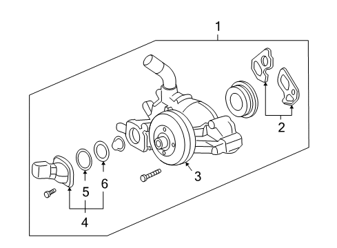 2004 Buick Rainier Cooling System, Radiator, Water Pump, Cooling Fan Diagram 2 - Thumbnail