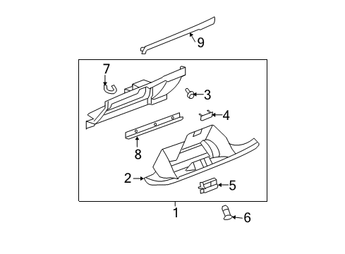 2012 Cadillac Escalade Door Assembly, Instrument Panel Compartment *Vry Light Linen Diagram for 25965502