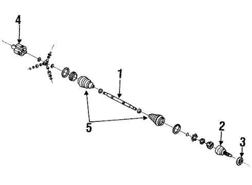 1989 Buick Reatta Drive Axles - Front Diagram