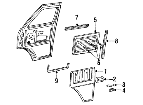 1996 Chevy P30 Interior Trim - Front Door Diagram