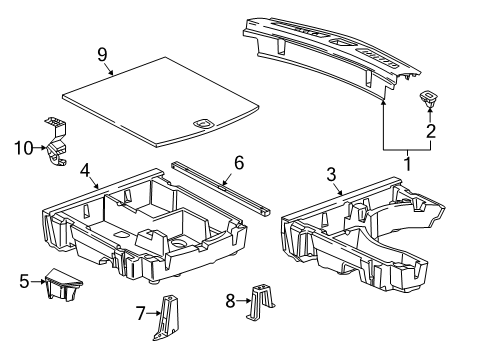 2018 Cadillac XT5 Track Assembly, Cargo Partition Diagram for 84148066