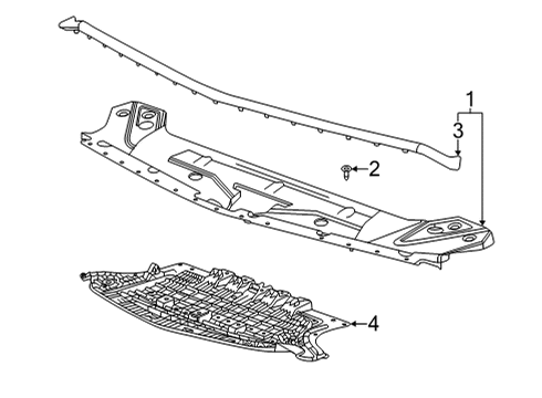 2024 Cadillac CT5 Splash Shields Diagram