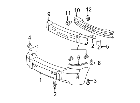 2011 Chevy HHR Rear Bumper Diagram