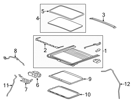 2012 Chevy Silverado 2500 HD Sunroof, Body Diagram 1 - Thumbnail