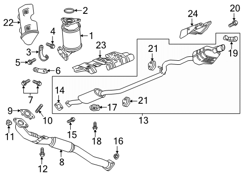 2021 GMC Acadia CONVERTER ASM-W/UP 3WAY CTLTC Diagram for 55516909