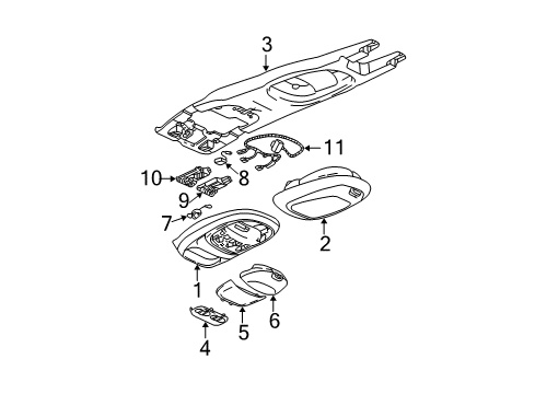 2004 GMC Envoy XL Overhead Console Diagram 2 - Thumbnail