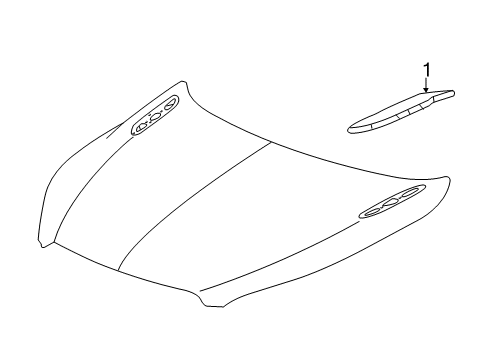 2018 Buick Envision Exterior Trim - Hood Diagram