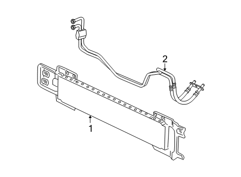 2003 Saturn Vue Transmission Auxiliary Fluid Cooler Pipe Assembly Diagram for 22686174