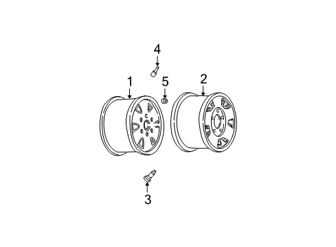 1998 GMC K1500 Wheels Diagram 4 - Thumbnail